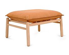 Scandinavian design footrest IGMANleatheroakwalnut