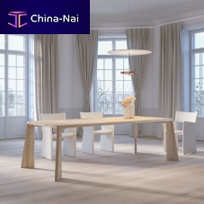 Contemporary table PYLONsolid woodwalnutash