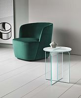 Contemporary pedestal table OPALINAglassroundhome