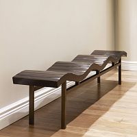 Original design bench WAVEoakbamboobrass