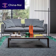 Contemporary coffee table Gaudglassmetalsolid wood base