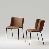 Contemporary chair Sheindoorleathermetal base