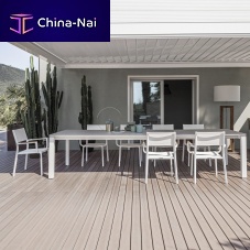 Contemporary table BRIDGE ceramicaluminum baserectangular