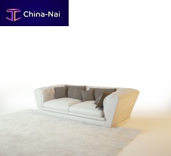 Chesterfield sofa GEORGEfabricleatherwhite
