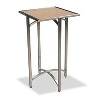 Contemporary high bar table ECO-FLEXhardwoodlaminatestainless steel base