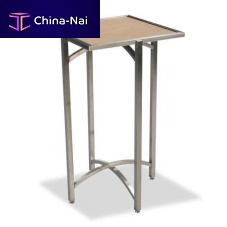 Contemporary high bar table ECO-FLEXhardwoodlaminatestainless steel base