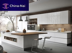 Contemporary kitchen AINOA 2.0wood veneerlacquered woodash