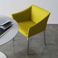 Contemporary chair CROSSINGindoorfabricleather