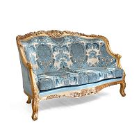 Classic sofa D329.01fabricbluewooden base