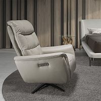 Contemporary relaxing armchair 5114leatherwith footrestreclining