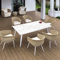 Contemporary dining table PALMAglassaluminum baserectangular