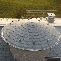 Plain roof tile SERPENTINO SCISTO : QUARRY SPLITflatstonegray