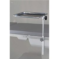 Operating table-mounted instrument tray stainless steel
