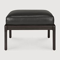 Contemporary footrest Jackfabricleathermahogany