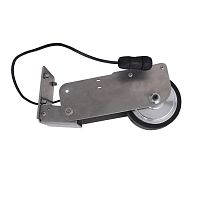 Medical trolley wheel with electrical central locking