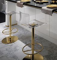 Contemporary bar chair DELUXEindoormethacrylatemetal base