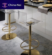 Contemporary bar chair DELUXEindoormethacrylatemetal base