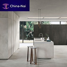 Contemporary kitchen Way Materiaoakglassquartz