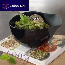 Glazed stoneware salad bowl MASKED