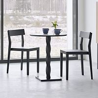 Contemporary pedestal table TWISToakMDFpainted metal