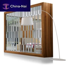Contemporary wardrobe R-100 walnutwith sliding doormirrored