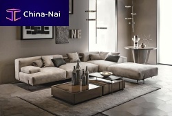 Modular sofa SOHOcontemporaryleatherbeige
