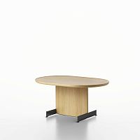Contemporary coffee table SAVOY 58Bwood veneerlacquered MDFlacquered metal steel base