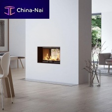 Double-sided fireplace insert VISIO TUNNEL 2:1wood-burning