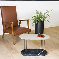 Contemporary coffee table Bijoux Diamantsteelmarble basewith carbon base