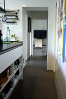 Contemporary kitchen LUCEM Chocconcreteislandwith handle