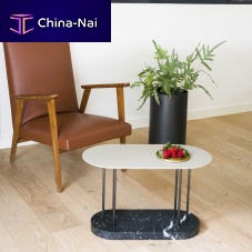Contemporary coffee table Bijoux Diamantsteelmarble basewith carbon base