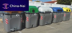 Side-loading waste container POLYMER