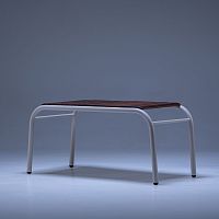 Contemporary side table BICAtable Side XL CLASSICwoodenmetal baserectangular