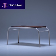 Contemporary side table BICAtable Side XL CLASSICwoodenmetal baserectangular