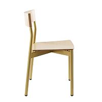 Contemporary chair NAVIA indoorironwooden base