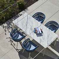 Contemporary table MINERALstonepowder-coated steel basesilicone rubber base