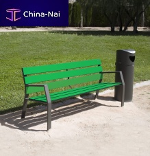 Contemporary public bench ECOTEC BENCHwoodensteelwith backrest