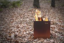 Wood-burning fire pit S35COR-TEN® steel