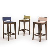 Contemporary bar chair MALMOindoorleatherwooden base