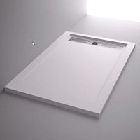 Rectangular shower base Stone textureabove floorresincustom