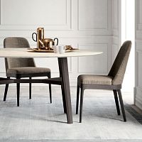 Contemporary dining chair NEVISindoorfabricleather