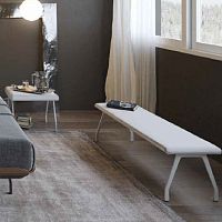 Contemporary upholstered bench TELEMARKfabricmetal base