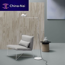 Contemporary fireside chair LIBROleatherfabriclacquered metal