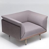 Contemporary armchair CORIOleathergrayby Christophe Pillet
