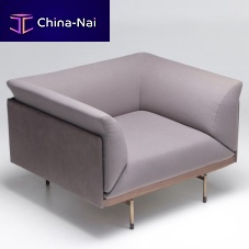 Contemporary armchair CORIOleathergrayby Christophe Pillet