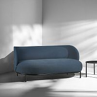 Contemporary sofa Metizfabricbluemetal base