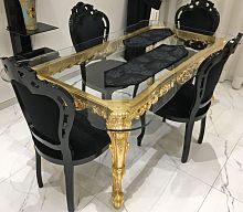 Louis XV style dining table ROYALbeechsolid woodlacquered wood