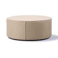 Contemporary ottoman MONOfabricleatherround