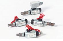 Cartridge valve hydraulically-operatedflow controlfor oil