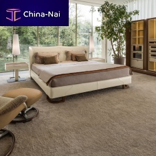 Double bed CORIUMcontemporaryupholsteredwith headboard